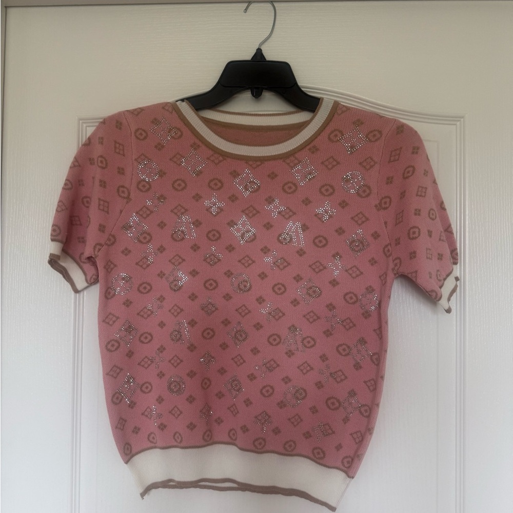 Pink Patterned Women's Top